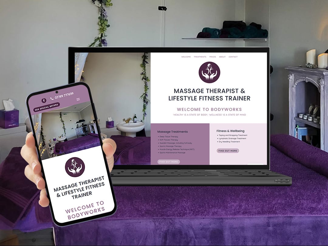 Bodyworks website design by mdsign