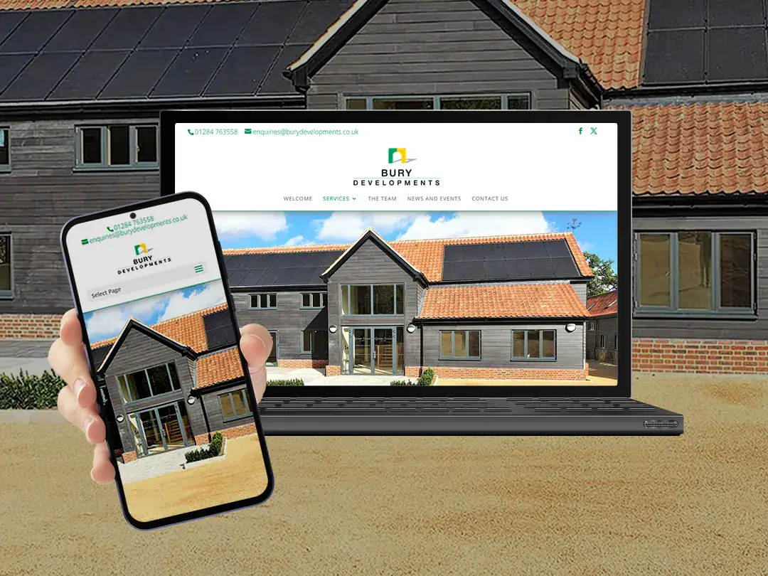 Bury Developments website by Mdsign Website Design