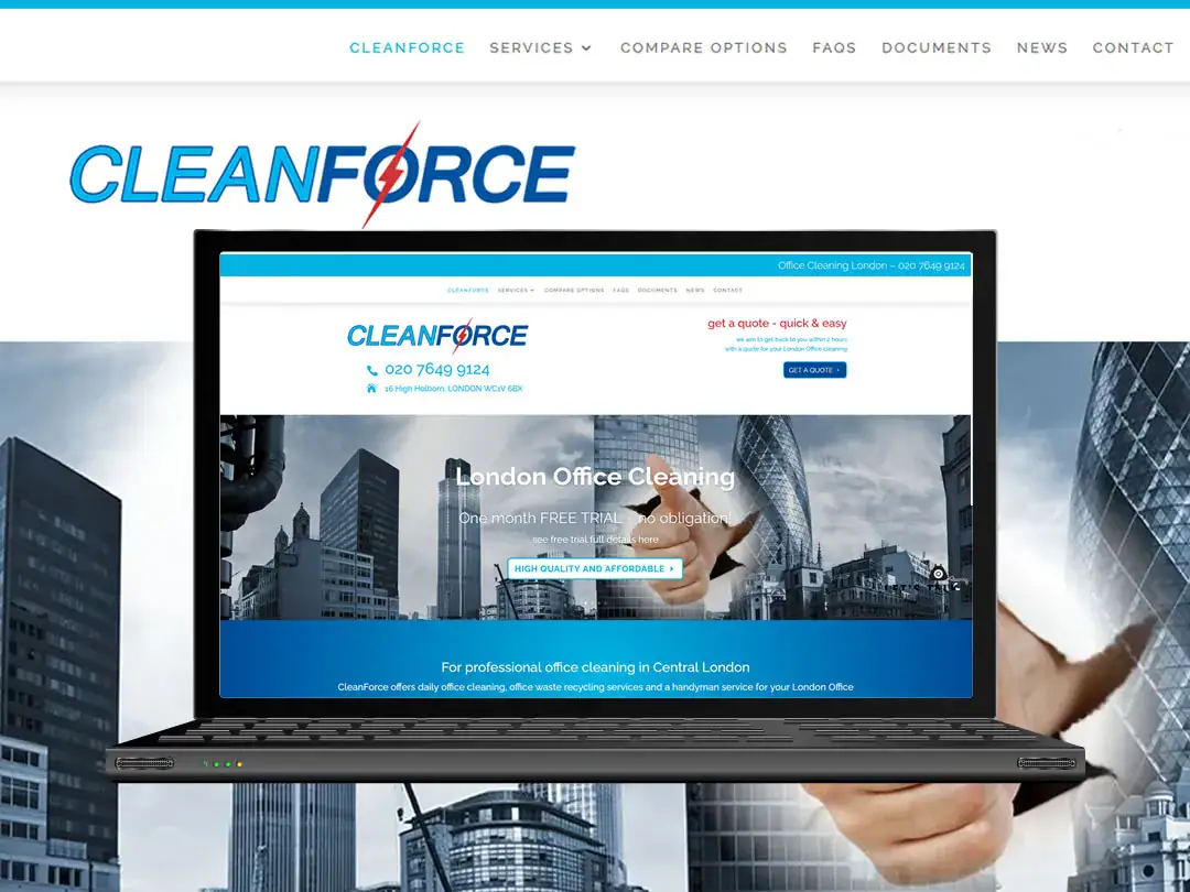 Cleanforce website by mdsign