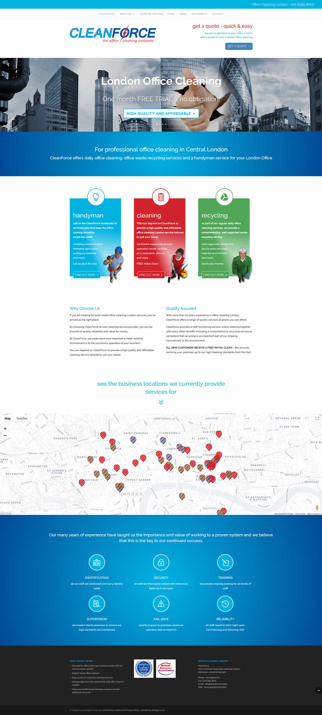 Cleanforce website design by mdsign