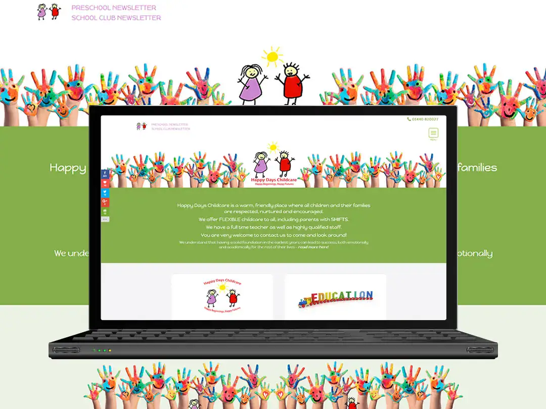 Happy Days Childcare website by Mdsign