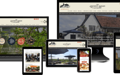 Redesigned website for Hawkedon Queen Pub