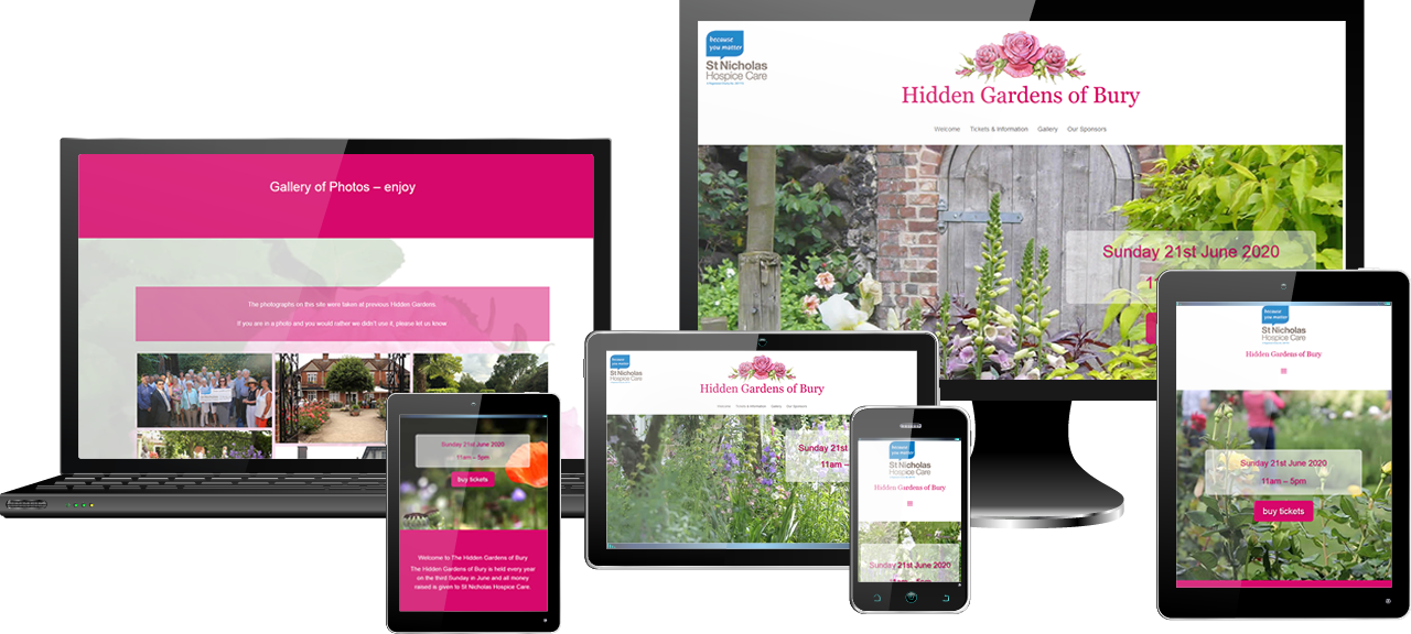 Hidden Gardens of Bury Website by Mdsign