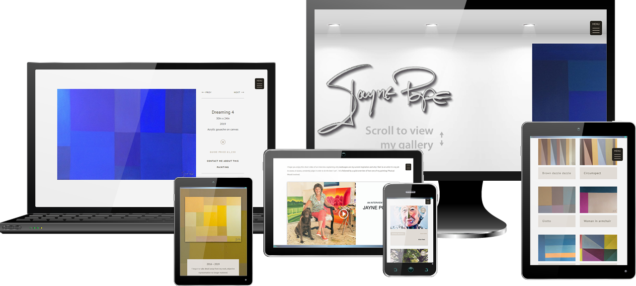 Jayne Pope Artists Website by Mdsign Website Design
