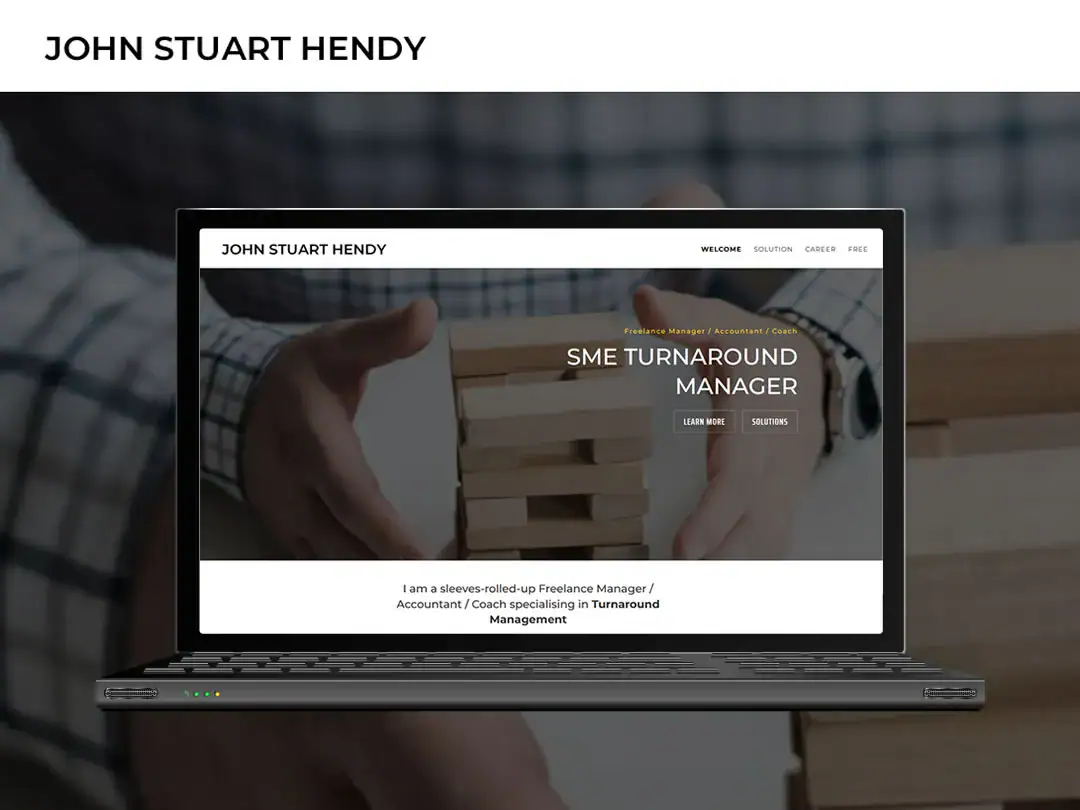 John Stuart Hendy website by Mdsign