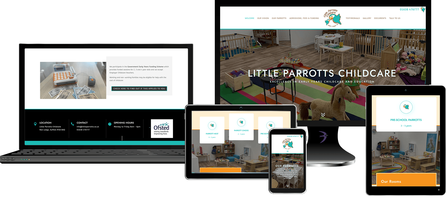 Little Parrotts Childcare website by Mdsign