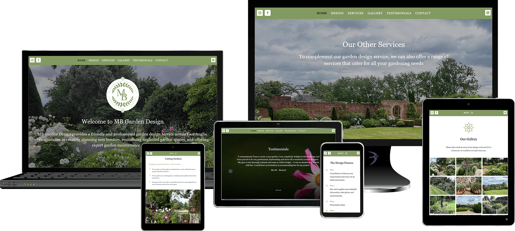 MB Garden Design website by Mdsign