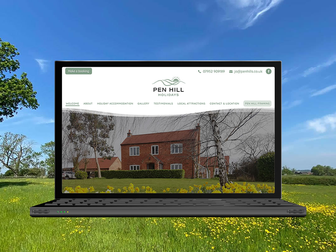 Pen Hill Holiday Accommodation website by Mdsign