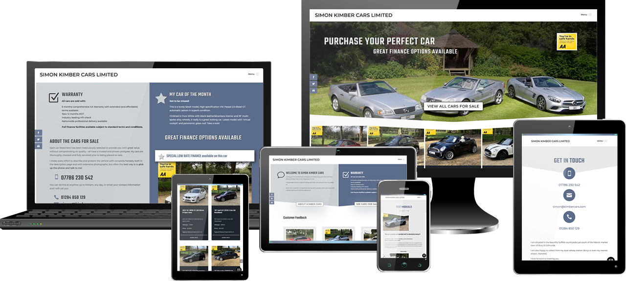 Simon Kimber Cars website by Mdsign Website Design