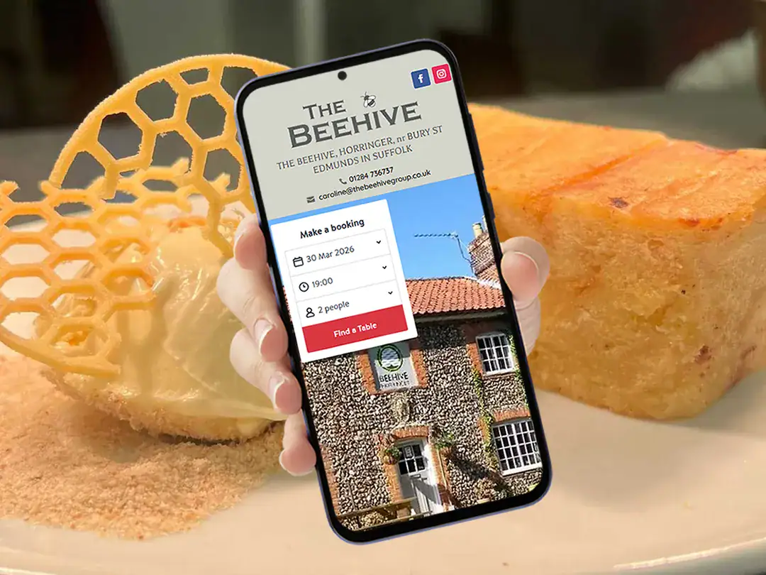 The Beehive Horringer website by Mdsign Website Design