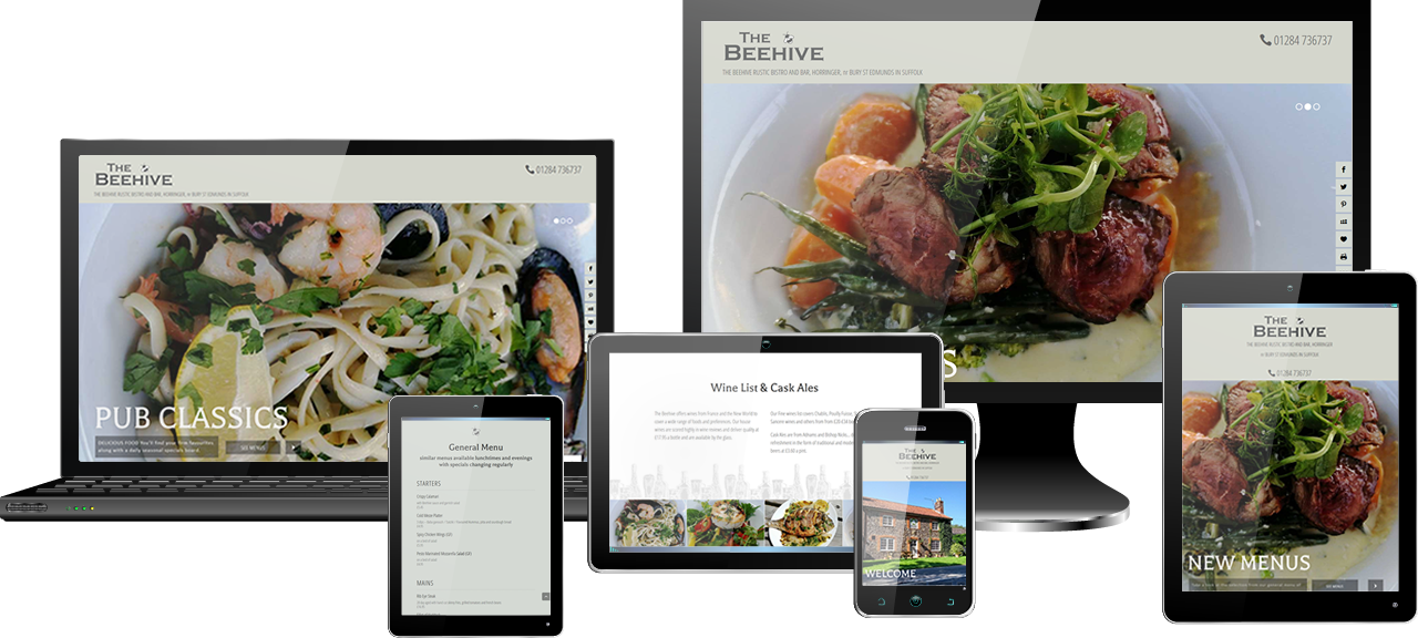 The Beehive Inn website by Mdsign Website Design