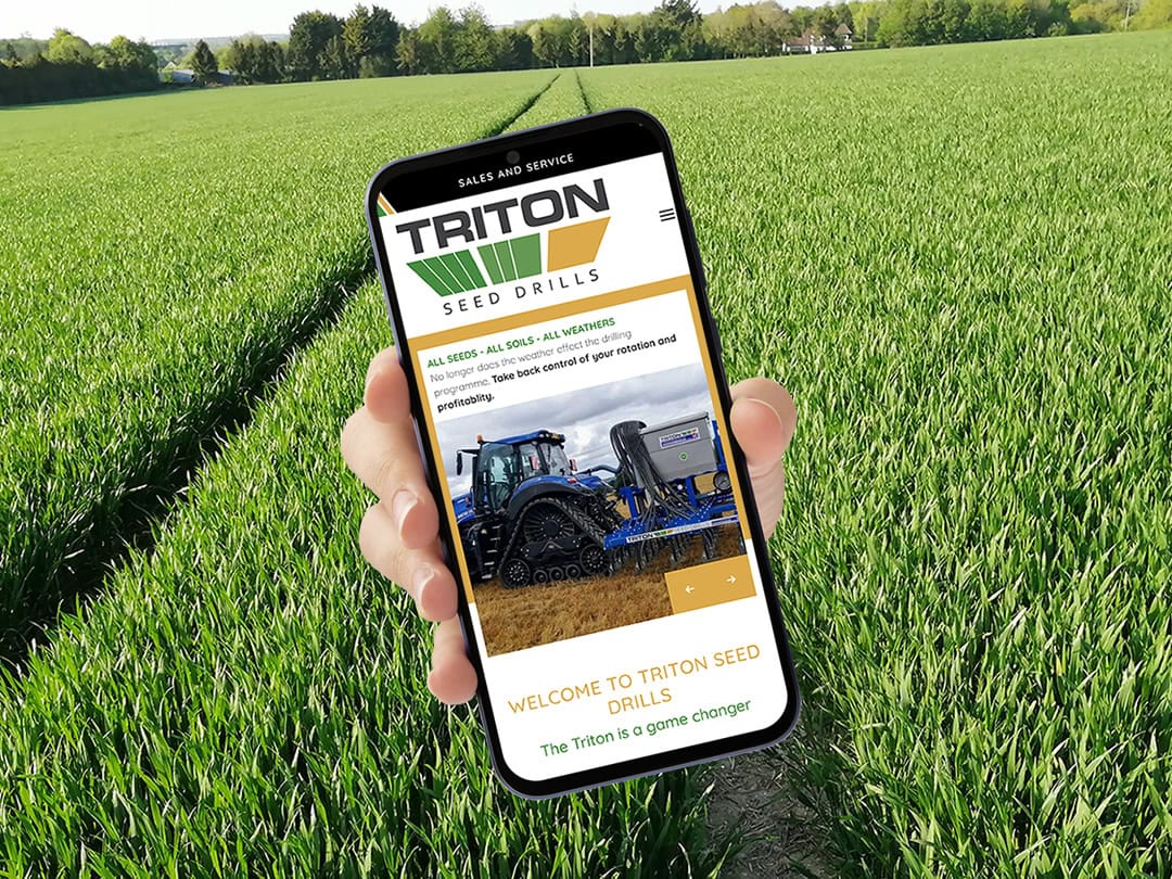 Triton Seed Drills responsive website by Mdsign