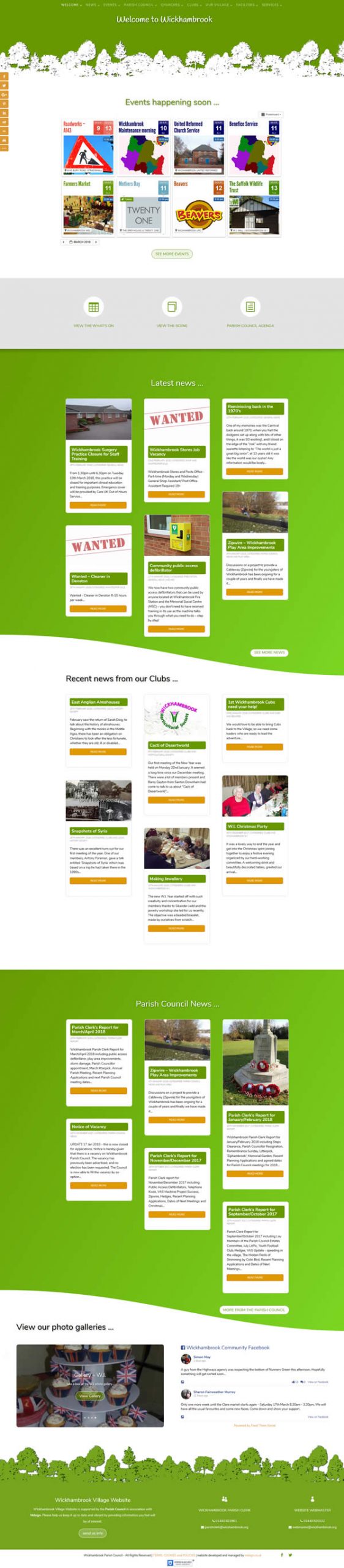 Wickhambrook village website by mdsign