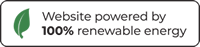 website powered by 100% renewable energy